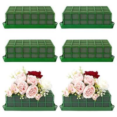 6PCs Floral Foam Cage, Wet & Dry Green Floral Cage for Fresh or Artificial Flowers, Wedding, Birthdays, Pary, Home Decorations