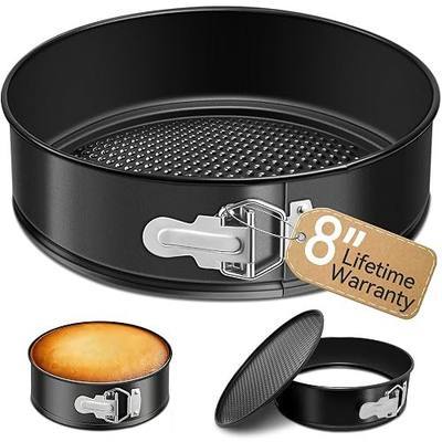 USLAI Springform Pan, 8 Inch Nonstick Cheesecake Pan with Removable Bottom, Easy to Clean, Ideal for Baking Cakes, Pies and Quiches