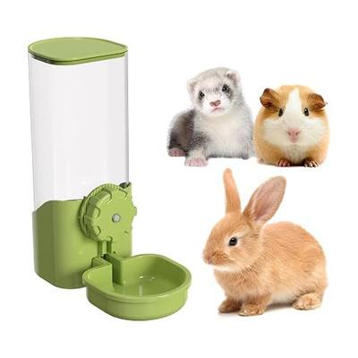 Rabbit Water Bottle for Cage Crate, 29oz No Drip Hanging Automatic Pet Water Dispenser for Small Animal Guinea Pig Bunny Chinchilla Ferret Hedgehog Puppy Cat (Green)