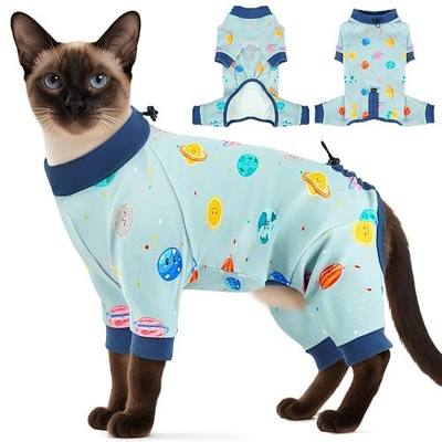 DENTRUN Cat Hair Control Suit with Sticky Fabric, Breathable Recovery Suit | Sticky fabric traps loose hair, breathable & lint-resistant, soft recovery onesie, kitten pajamas, XS-XXL