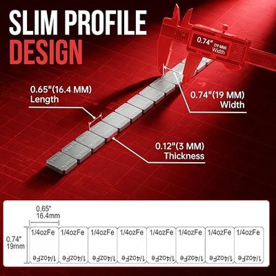 Sposuit Adhesive Stick on Wheel Weights 1/4oz, 0.25oz, Chrome(576pcs) | Applicable to Cars, Trucks, SUVs, Motorcycles, Low Profile, Car Model, Easy to Peel & Low Profile, U.S. OEM Quality