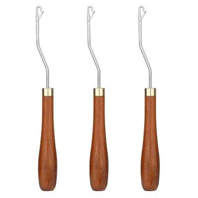 Giwrmu 3 Pack Latch Hook Tools, Bent Latch Hooks for Hair (Type 2) | Hair Crochet Hook, Rug Hook for Crochet Hair, Crochet Needle for Micro Braids, Hair Extension and Carpet Craft