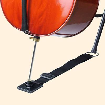 Adjustable Cello Endpin Anchor Non-slip with O-ring Stopper Stand Thick Pad Antiskid Sponge for Cellist Practice Performanc, Stopper Rest Holder Stand Antiskid Device Adjustable Strap (Black)