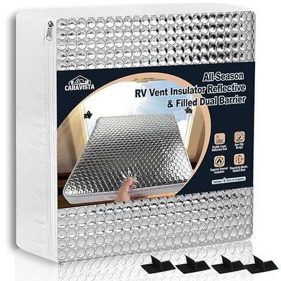 RV Vent Insulator - 14″x14″x3″Skylight Insulator Cover with Aluminum Reflective Surface - Reduce Heat Transfer & Increase A/C Efficiency Sunroof Shade Vent for Camper RV Trailer (1 Pack)