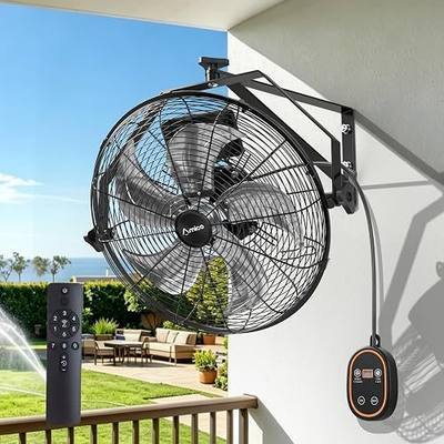 Amico 18 Inch Wall Mount Fan with Remote, 9-Speed Industrial Metal Fan, High Velocity Wall Fan with Brushless DC Motor, 4000 CFM Commercial Fans for Garage, Greenhouse, Warehouse, shop, Patio, Outdoor