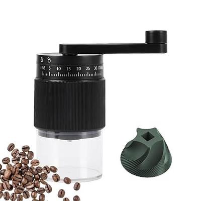 Manual Coffee Grinder with Ceramic Conical Burr, Adjustable Coarseness, 30g Capacity Hand Coffee Grinder for Espresso, French Press, Pour Over, Detachable Handle, Travel & Camping