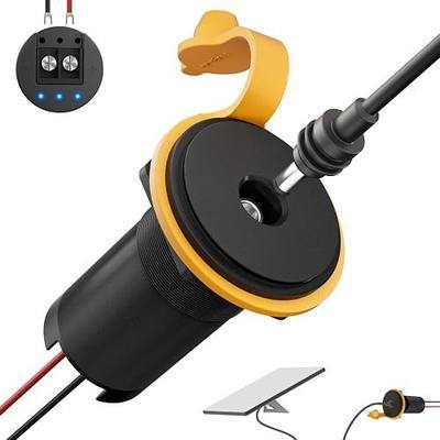 Starlink Mini 12V Adapter, RV Pass Through Power Socket with DC 12V to 24V Step Up Converter Adapter Waterproof & Aluminum, 24V Power Supply Starlink Mini Accessories for RV/Boat/Off-Grid Use