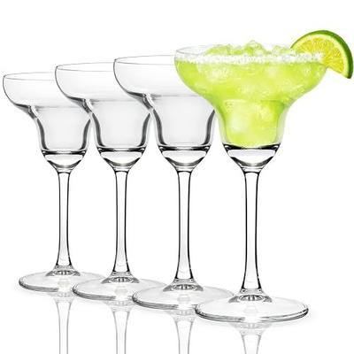 Margarita Glasses Set of 4-10 FL OZ / 300 ML | Martini Glasses, Premium Pure Clear Cocktail Glasses for Daiquiri, Paloma, Ideal for Salted or Sugared Rim Cocktails