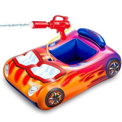 Pool Floats Kids with Water Gun Inflatable Pool Floats for Kids Ages 3-8 Outdoor Games Water Toys Summer Swimming Fun for Boys Girls