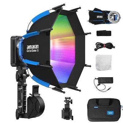 Amaran Ray 60c RGB Video Light,60W Portable Studio Photography Light CCT 1,800K-20,000K with Softbox Portable Bag for YouTube,TikTok,Live Streaming,Weddings,Vlog