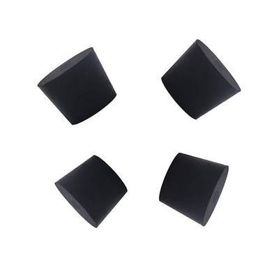 Laboratory Grade Rubber Stoppers, 4 Pieces Assorted Tapered Bungs Set, 9# Solid Black Round Rubbers Hole Plugs