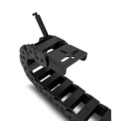 15 x 30 mm (Inner H x W) R28 Bridge Type Drag Chain, Cable Carrier Track, Wire Protection Chain Connector 39.3inch/1M for 3D Printer, Industrial CNC, Black Plastic (Outer Side Open)
