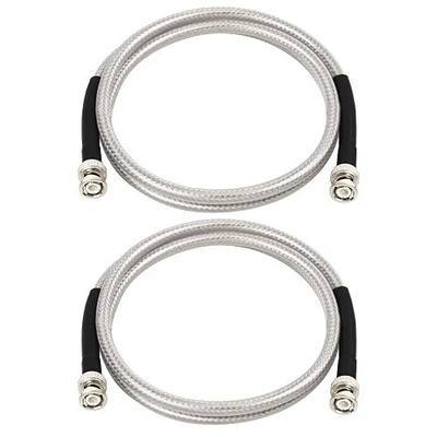 MOOKEERF RG8X BNC Male to BNC Male Cable 3FT, 2 Pack Ultra Low Loss BNC Cable 50 Ohm for for RF Radio, Network Analyzer, Modem, Oscilloscope, Signal Generator, Attenuator