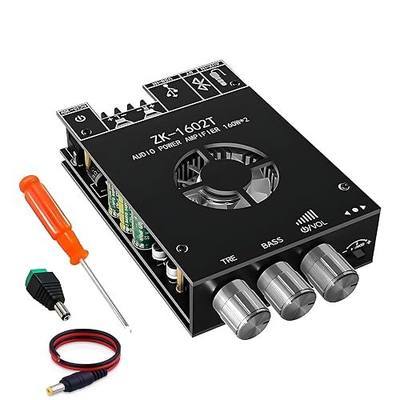 Bluetooth 5.1 Audio Amplifier Board,320W HiFi 2.1 Channel Mini Subwoofer Power Amp Module with Treble & Bass Control with AUX Input,Audio Amp Board for Home DIY Wireles Speaker(with Power Cord)