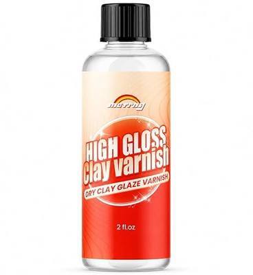 Clay Glaze, Air Dry & Polymer Clay Glaze Sealer & High Gloss Clear Varnish | Waterproof, Non-Toxic & Anti-Cracking, for Air Dry Clay, Polymer Clay, Oven Baked, Pottery, Modeling & Ceramic Clay