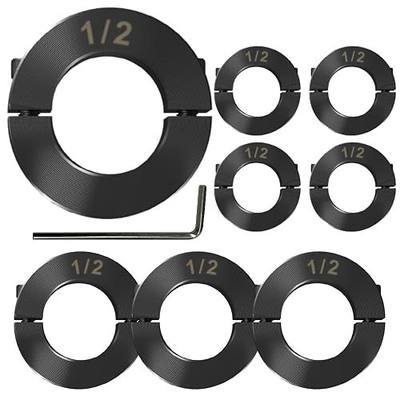 Bore Size 1/2'' Shaft Collar Carbon Steel Material Double Split Set Screw Suitable for Machinery and Industrial Use (8, 1/2'')