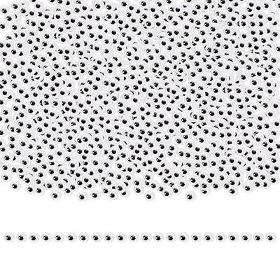 TOAOB 1000pcs 4mm Plastic Mini Wiggle Googly Eyes Self Adhesive | Round Small Eyeballs Sticker Eyes DIY Arts Crafts Scrapbooking Tiny Accessories