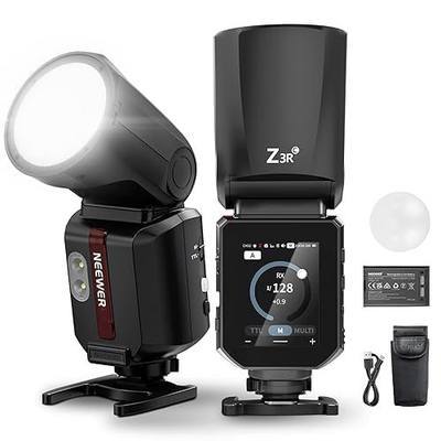 NEEWER 100Ws 2.4G TTL Round Head Flash Compatible with Canon Cameras, Compatible with Godox, Speedlite Light with Touchscreen 1/8000s HSS 2 Modeling Lamps TTL/M Toggle 3000mAh 500 Full Power, Z3R-C