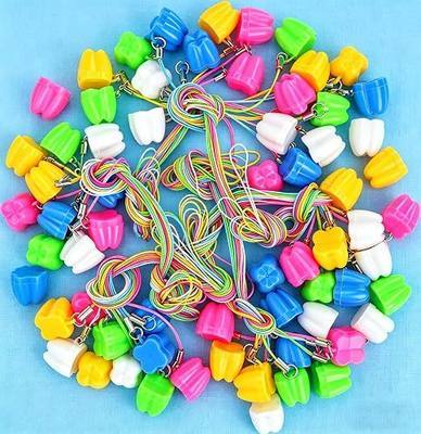 50 PCS Tooth Saver Necklaces, Tooth Fairy Keepsake Necklaces, Milk Teeth Storage Holders for Dental Clinic Classroom Incentives Party Favors Holiday Gifts Oral Care Memorial Collectible Supplies