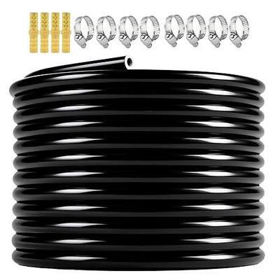 3/8 Inch Self-Sinking Aeration Hose, Heavy-Duty Weighted Pond Tubing with 8 Stainless Steel Clamps and 4 Copper Menders for Ponds, Lakes, Aquaculture (100 FT)