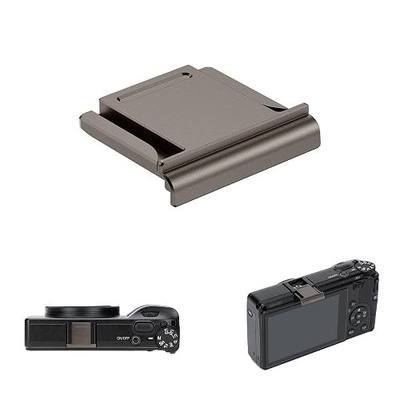 JJC GR IV Hot Shoe Cover Cap for Ricoh GR4 HDF Monochrome, Dark Gray | Replaces Ricoh GK-2, Aluminum Alloy with Silicone Pad, Anti-Scratches & Dustproof, GR 4 Hotshoe Mount Protector