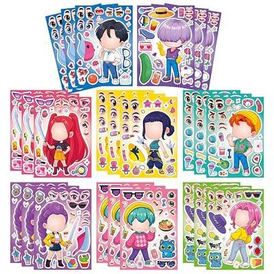 32 Sheet Demon Stickers for Kids Teens, Mixed & Matched with 8 Designed Characters Stickers for Party Decoration, Reward, Decor, Gift Idea