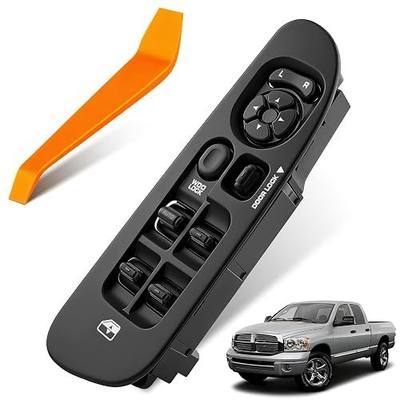 Power Window Switch Fit for 2002-2008 Dodge Ram 1500 2500 3500 Truck Quad/Mega Cab with Black Panel, 2001-2004 Dodge Durango Dakota Front Left Driver Side, Replaces 56049805AB