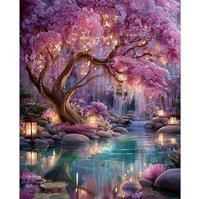 Dream Tree Paint by Numbers Kits for Adults - Paint by Number Adult,Tree Canvas Paint by Numbers for Adults,Drawing Colorful Paintworks Artwork for Adult Home Wall Decoration and Gifts16x20inch