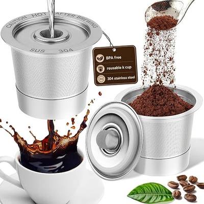 2 Pack Reusable K Cups for Keurig 1.0, Stainless Steel Reusable Coffee Pods | 304 Stainless Steel, BPA-Free Materials, Fits Keurig 1.0, Refillable Pods, Easy to Clean, 2-Pack Value