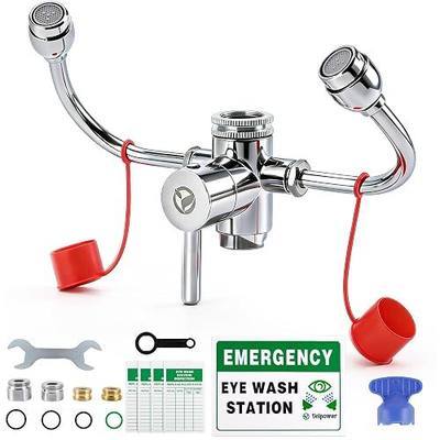 Eyewash Staion Sink-Faucet Attachment-Kit - Faucet Mounted Emergency Eye wash Staion OSHA Approved First Aid Eye Flush Unit