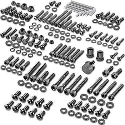 170PCS Motorcycle Bodywork Screws Stainless Steel Fairing Bolt Kit Grade 1/4"-20 3/8-16" 5/16-18" Wrench Washers Mounting Kits Accessory for Harley Touring 2014-Later