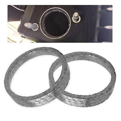2PCS Compatible with Harley Exhaust Gasket,Motorcycle Exhausts Flange Gasket Replacement Compatible with Softail/Dyna/Touring/Sportster,Professional Exhaust Manifold Gaskets