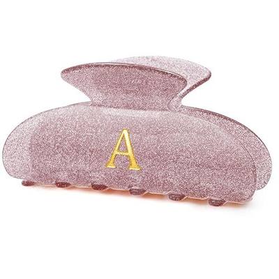 Gift for Women Teen Girls - Hair Clips Initial Personalized Claw | Birthday Gifts | Bridesmaid Gifts | Preppy Trendy Stuff Cute Hair Claws Accessories - Lavender,A