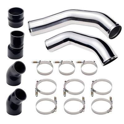 EVIL ENERGY Intercooler Piping Compatible with 2013-2018 Dodge Ram 2500/3500 6.7L Cummins Diesel, Stainless Steel Intercooler Pipe Kit Hot & Cold Side, Silver