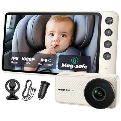NO.1 Magnetic Baby Car Camera with 5" 1080P IPS Monitor, Snap and Go | Auto Night Vision | Magnetic Quick Setup | USB C Powered | Zoom/Mirror Modes | Perfect for Rear-Facing Infant
