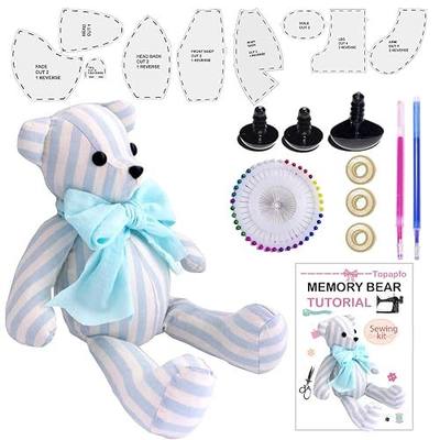 12 Inch Memory Bear Patterns Templates for Sewing, Beginner Friendly Teddy Bear Patterns with Instruction, Safety Eyes Noses, Pins (12 Inch)