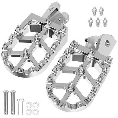 CNC Ebike Pegs for Dirt Bike Surron Sur Ron LBX E-Ride Pro S SS 2.0 | Anti-slip Silver Foot Pegs Compatible with E-Ride Pro S SS SR 2.0 3.0 Talaria 79Bike Falcon GT Throne SRPNT Parts