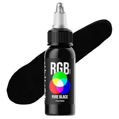 HAWINK Black Tattoo Ink 1 oz (30ml) Vegan-Friendly USA Standard Pigment Tattoo Supplies Pure Black Professional TI205-30-001