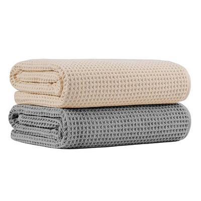 MICROFI New Microfiber Waffle Bath Towels, 2 Pieces, Soft, Absorbent, Fast Drying, Lint Free 430 GSM (30''x60''/76cm x 152cm)