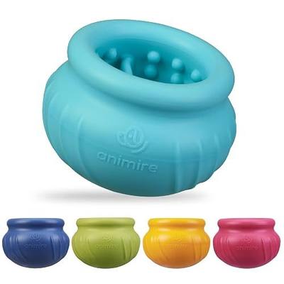 Wobbly Dog Enrichment Lick Toy, Stuffable Frozen Lick Bowl to Keep Dogs Busy, Long-Lasting Interactive Treat Dispensing Dog Toy, Silicone Fetch Catch Chew Toy(Teal,S)