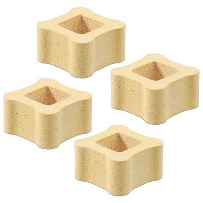 chiazllta 4 Pack Mini Kiln Post 0.5" Tall x 1" Wide Rectangle Kiln Posts High Alumina Shelf Square Ceramic Shelf Supports for High Temperature Kilns Furniture for Pottery at Home Sturdy Firing Posts