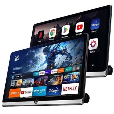 14 Inch 4K Android 13 Car TV Headrest Monitor for Cars Back Seat Rear Entertainment System,Support Phone Wireless Mirror Link Touch Screen,with HDMI/WiFi/Bluetooth/USB/Car Video Player (4G+64G(2*PCs))