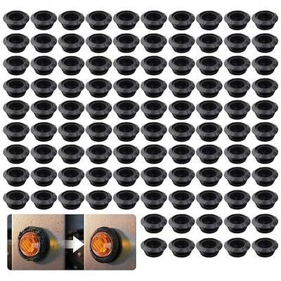TMH 3/4'' Silicone Rubber Grommets for 3/4'' LED Marker & Clearance Lights Highly Flexible Flush Mount Panel Gasket with Stepped Groove Design for Secure Installation (Pack of 100)