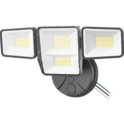Outdoor Flood Lights, 70W 7000LM LED Security Light wtih 4 Heads, 6500K Wall Switch Controlled Exterior Flood Light, IP65 Waterproof Wall Mount Outside Light for Yard Patio Porch (1)