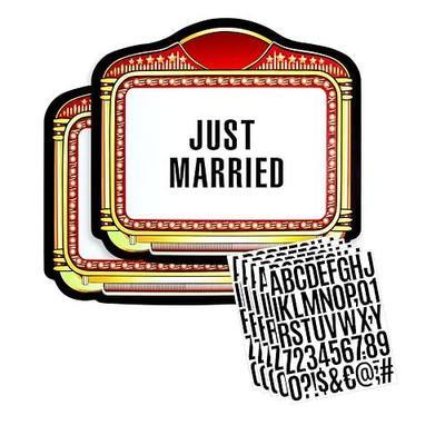 Bottle Service Sign,2 Pack Wedding Party Entrance Props Bottle Service Sign with Letters (Red)