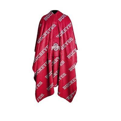 Logo Brands NCAA Wearable Throw Blanket – Oversized Plush Fleece Wrap with Front Pocket |Cozy Game Day & Stadium Cover-Up