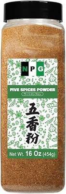 NPG Chinese Five Spice Powder 16 oz, Authentic Spice Blend | Chinese 5 Spice Blend for Asian cuisine, stir-fries, marinades and roasted meats, no added salt, no MSG