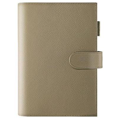 Genuine Leather A5 Notebook Cover Fits Hobonichi Cousin, Stalogy, LEUCHTTURM1917 and Midori MD Planners, with Pen Loop, Card Slots, Bookmarks and Back Pocket(Gray)