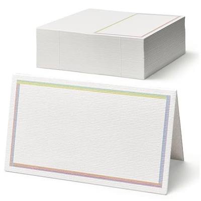 Place Cards for Weddings, 100-Count Table Name Cards, Blank Tent Cards, Seating Placecards for Dinner Parties, Banquets, Events, Pastel Promise