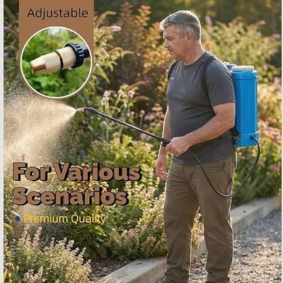 Brass Atomizing Nozzle, 2 Pack, Adjustable Mist & Stream Modes, Compatible with Backpack & Garden Sprayers, Replacement Part for Lawn, Garden, Farm Use